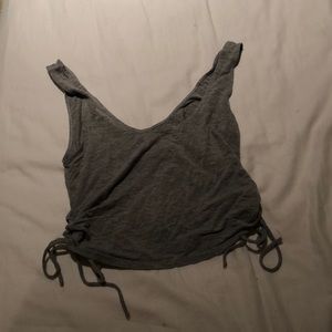 Gray crop top